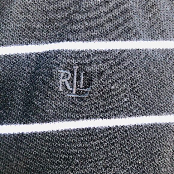 POLO RALPH LAUREN SZ S STRIPPED BLACK - Picture 3 of 5